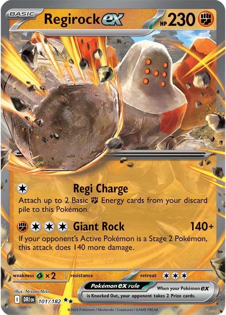 Regirock ex (101/182) [Scarlet & Violet: Destined Rivals] | Anubis Games and Hobby