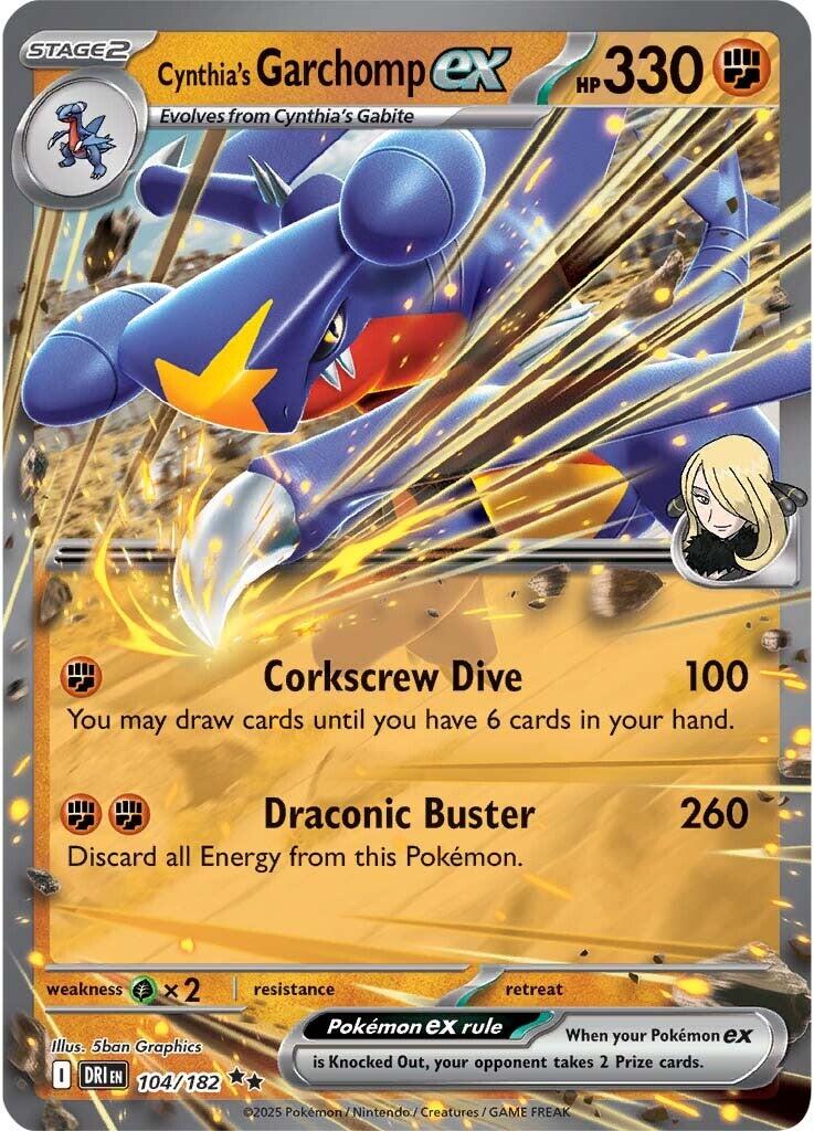 Cynthia's Garchomp ex (104/182) [Scarlet & Violet: Destined Rivals] | Anubis Games and Hobby