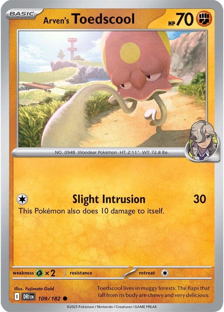 Arven's Toedscool (109/182) [Scarlet & Violet: Destined Rivals] | Anubis Games and Hobby