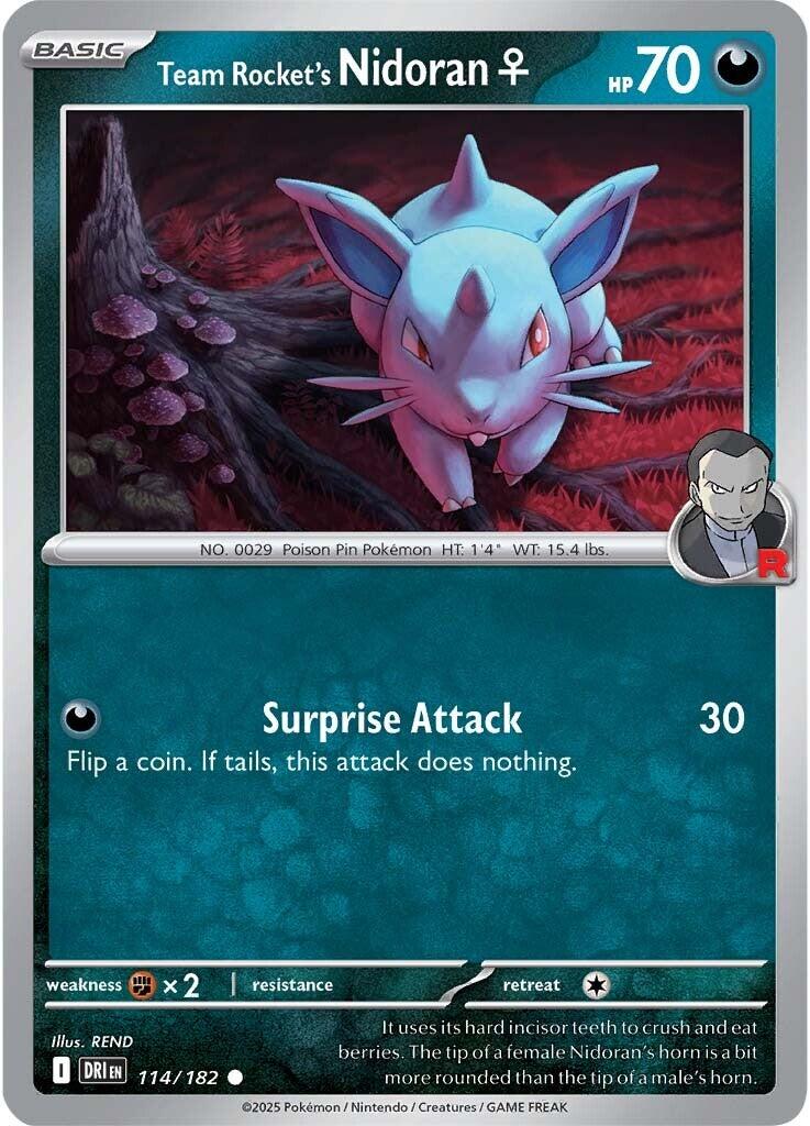 Team Rocket's Nidoran (114/182) [Scarlet & Violet: Destined Rivals] | Anubis Games and Hobby