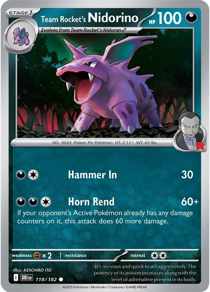 Team Rocket's Nidorino (118/182) [Scarlet & Violet: Destined Rivals] | Anubis Games and Hobby
