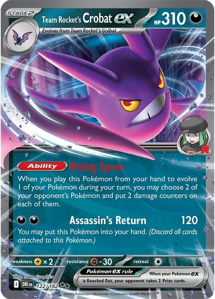 Team Rocket's Crobat ex (122/182) [Scarlet & Violet: Destined Rivals] | Anubis Games and Hobby