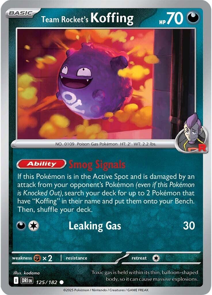 Team Rocket's Koffing (125/182) [Scarlet & Violet: Destined Rivals] | Anubis Games and Hobby