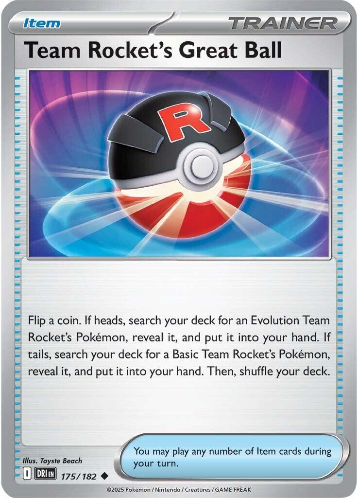 Team Rocket's Great Ball (175/182) [Scarlet & Violet: Destined Rivals] | Anubis Games and Hobby