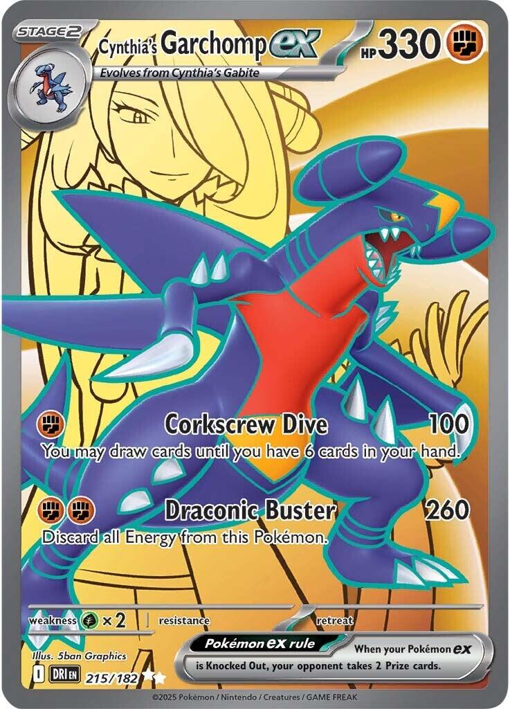 Cynthia's Garchomp ex (215/182) [Scarlet & Violet: Destined Rivals] | Anubis Games and Hobby