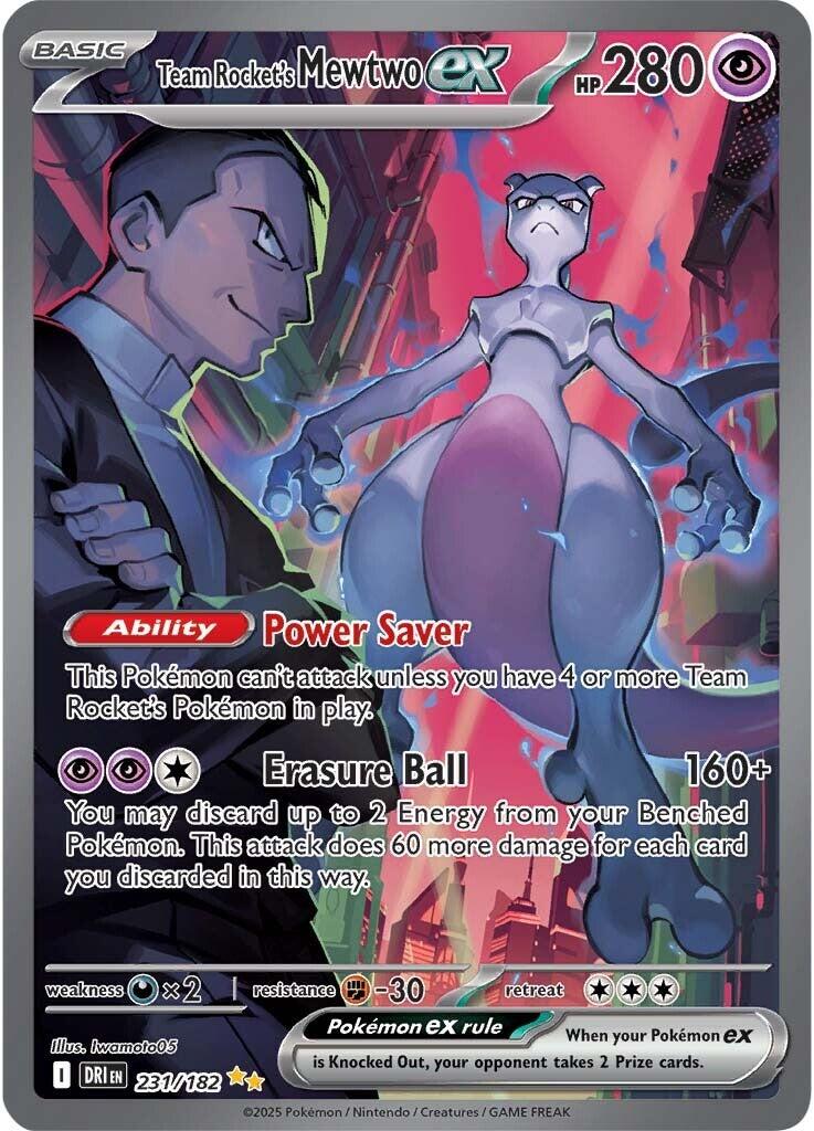 Team Rocket's Mewtwo ex (231/182) [Scarlet & Violet: Destined Rivals] | Anubis Games and Hobby