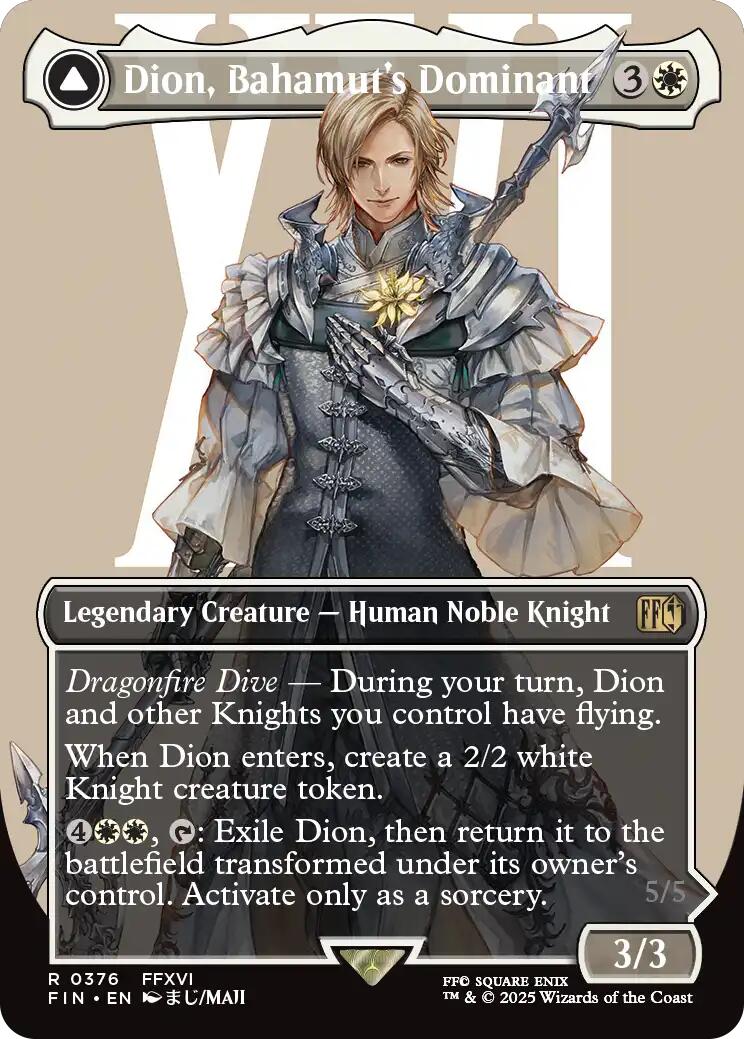 Dion, Bahamut's Dominant // Bahamut, Warden of Light (Borderless) [FINAL FANTASY] | Anubis Games and Hobby