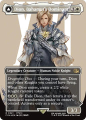 Dion, Bahamut's Dominant // Bahamut, Warden of Light (Borderless) (Surge Foil) [FINAL FANTASY] | Anubis Games and Hobby