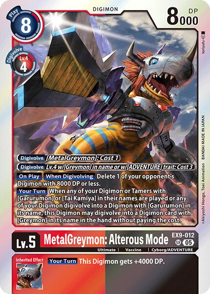 MetalGreymon: Alterous Mode [EX9-012] [Versus Monsters] | Anubis Games and Hobby