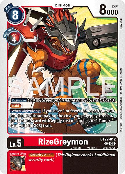RizeGreymon [BT22-012] [Cyber Eden] | Anubis Games and Hobby