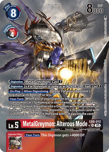 MetalGreymon: Alterous Mode [EX9-012] (Alternate Art) [Versus Monsters] | Anubis Games and Hobby