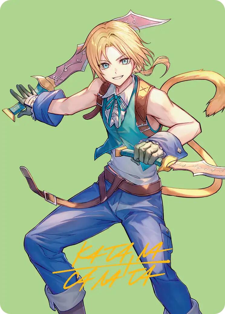 Zidane, Tantalus Thief Art Card (Gold-Stamped Signature) [FINAL FANTASY Art Series] | Anubis Games and Hobby