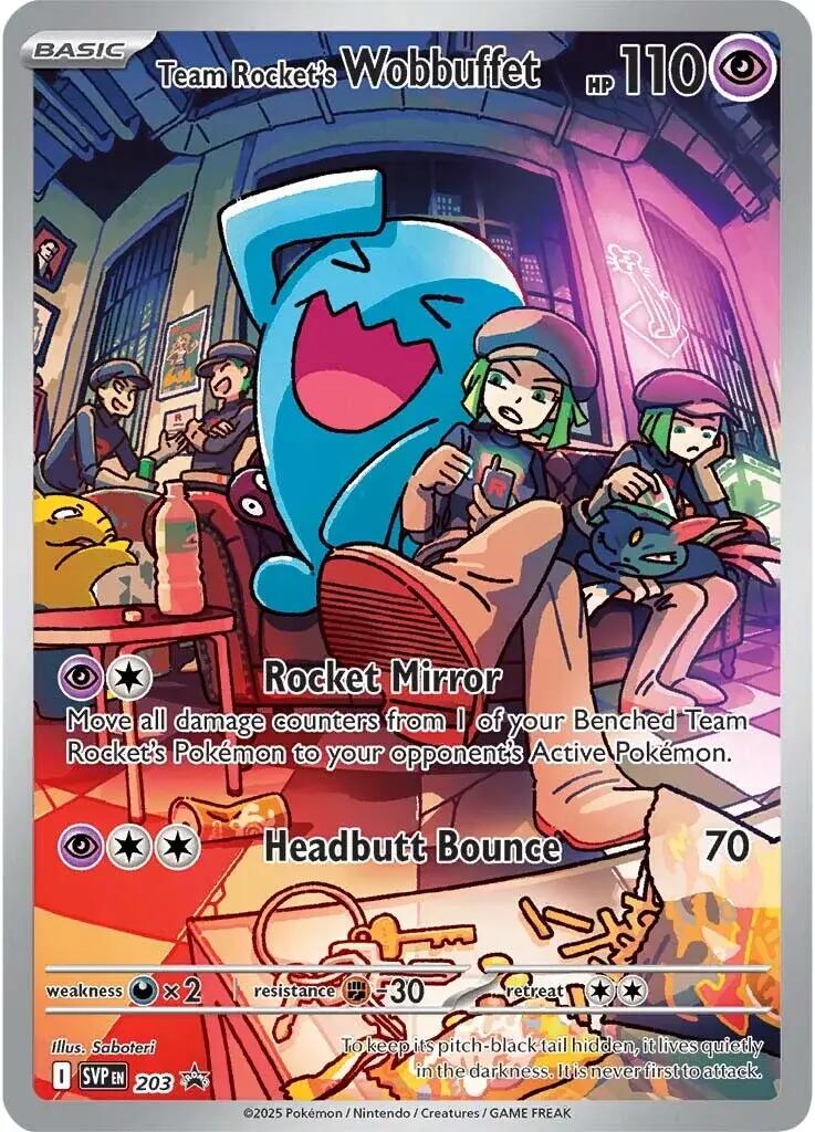 Team Rocket's Wobbuffet (203) [Scarlet & Violet: Black Star Promos] | Anubis Games and Hobby