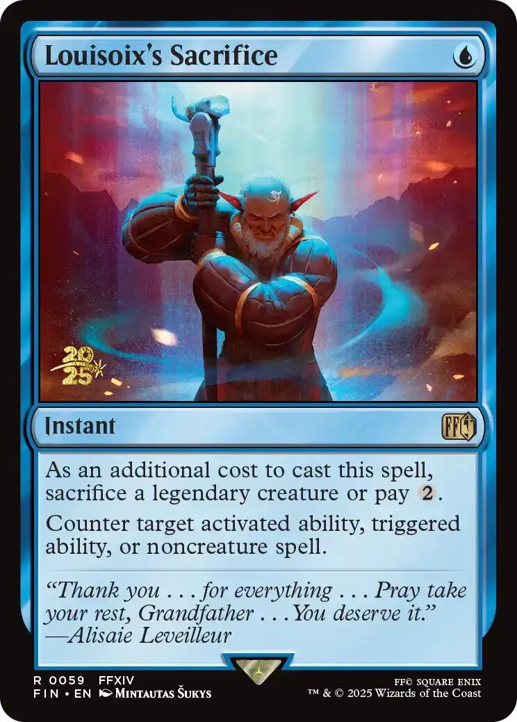 Louisoix's Sacrifice [FINAL FANTASY Prerelease Promo] | Anubis Games and Hobby