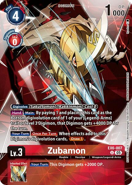 Zubamon [EX6-007] (Box Topper) [Versus Monsters] | Anubis Games and Hobby