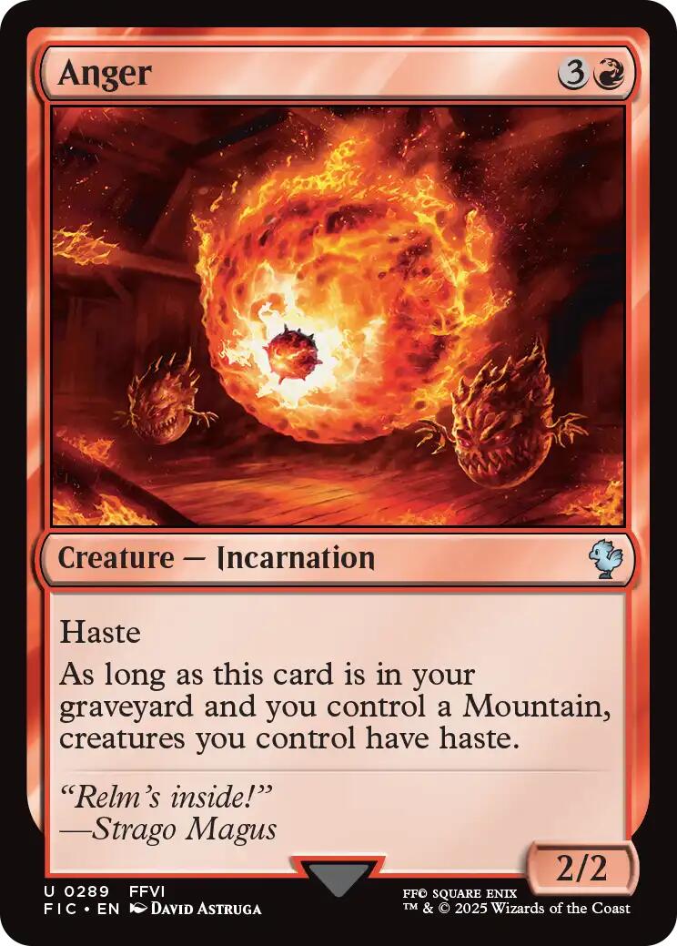 Anger (Surge Foil) [FINAL FANTASY Commander] | Anubis Games and Hobby