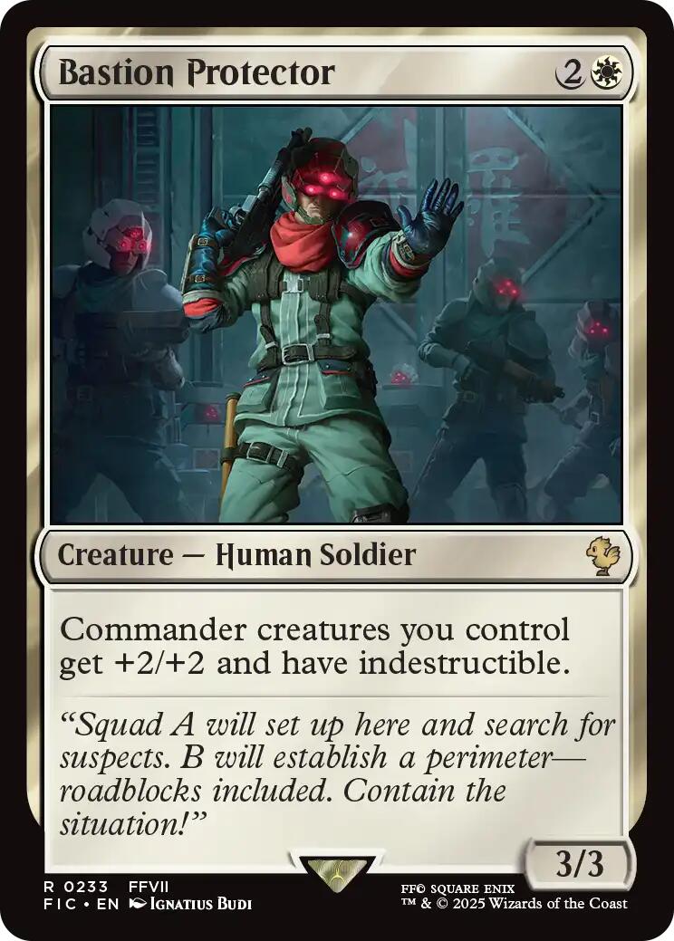 Bastion Protector (Surge Foil) [FINAL FANTASY Commander] | Anubis Games and Hobby