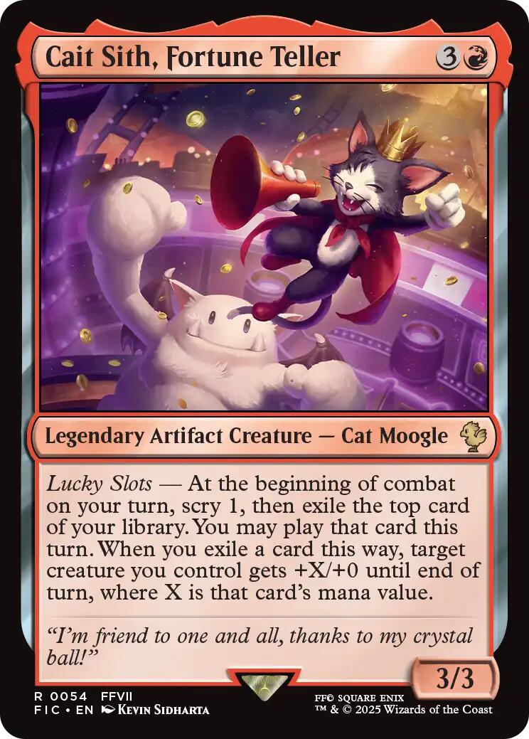 Cait Sith, Fortune Teller (Surge Foil) [FINAL FANTASY Commander] | Anubis Games and Hobby