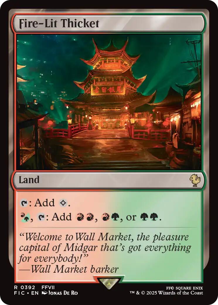 Fire-Lit Thicket (Surge Foil) [FINAL FANTASY Commander] | Anubis Games and Hobby