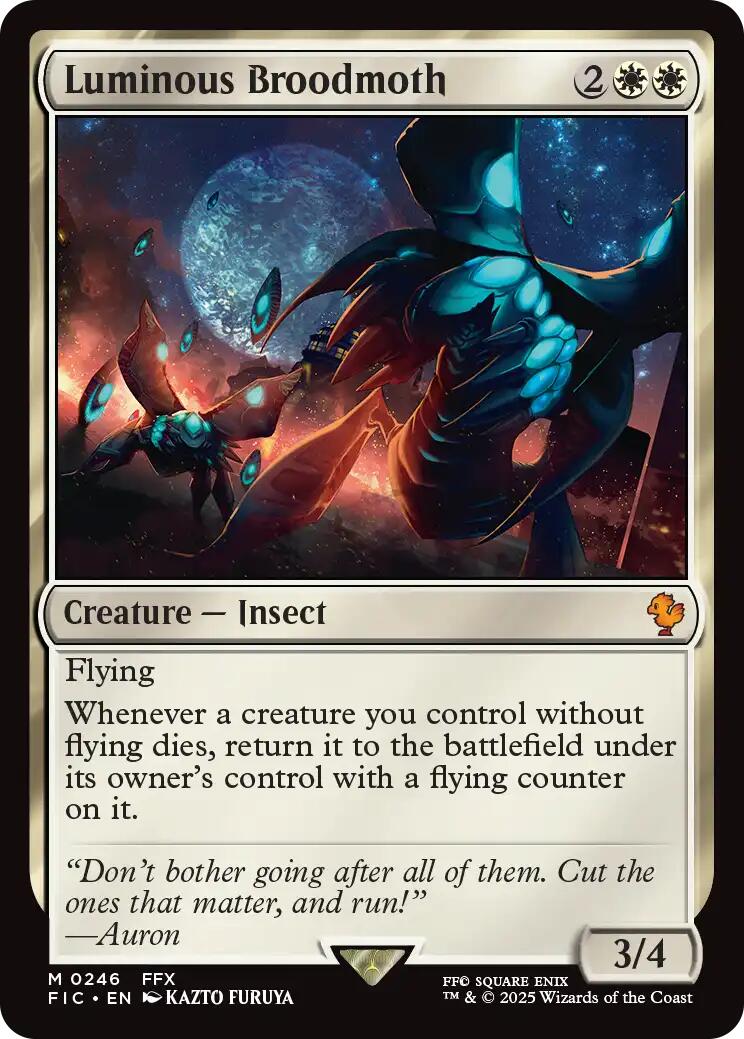 Luminous Broodmoth (Surge Foil) [FINAL FANTASY Commander] | Anubis Games and Hobby