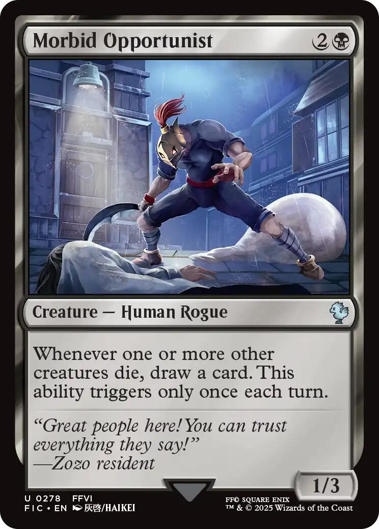 Morbid Opportunist (Surge Foil) [FINAL FANTASY Commander] | Anubis Games and Hobby