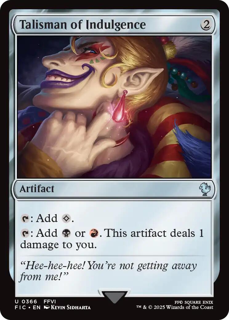 Talisman of Indulgence (Surge Foil) [FINAL FANTASY Commander] | Anubis Games and Hobby