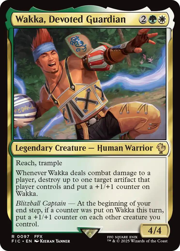 Wakka, Devoted Guardian (Surge Foil) [FINAL FANTASY Commander] | Anubis Games and Hobby