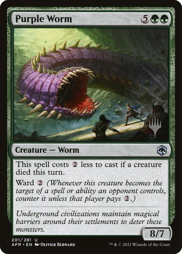 Purple Worm [Tarkir: Dragonstorm Promos] | Anubis Games and Hobby