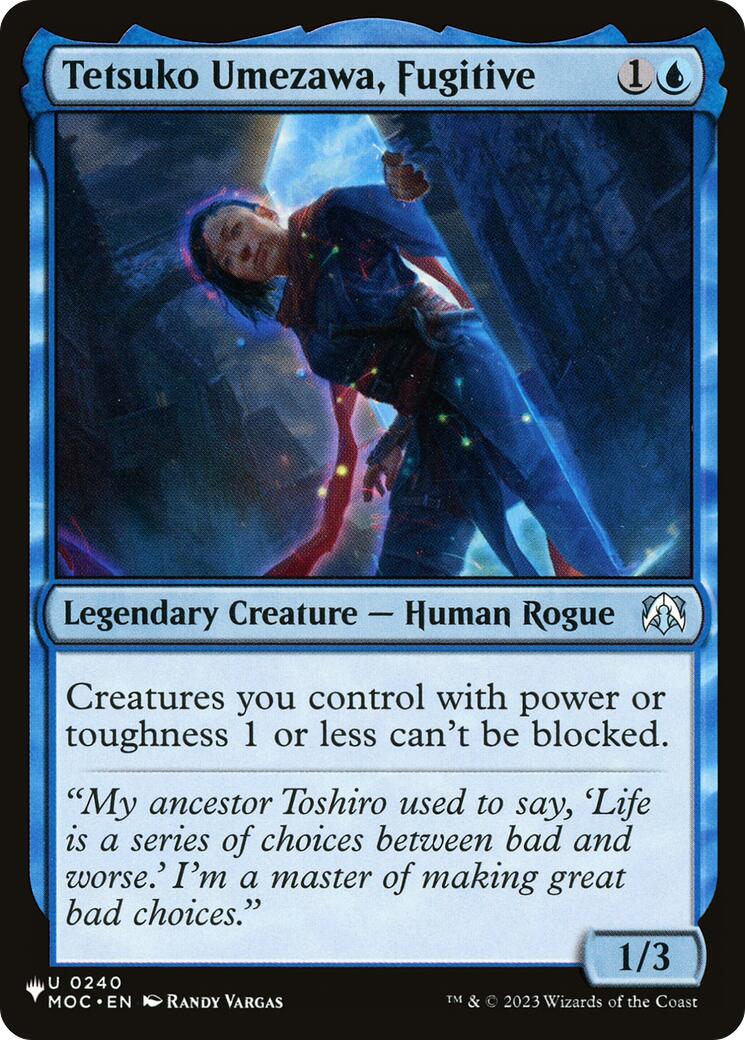 Tetsuko Umezawa, Fugitive (MOC) [The List] | Anubis Games and Hobby