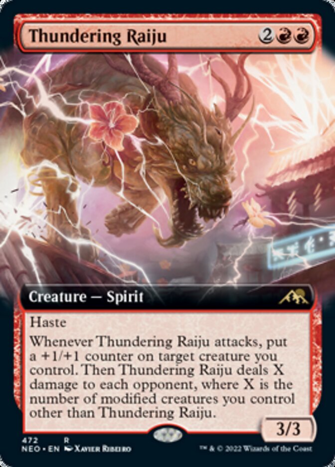 Thundering Raiju (Extended Art) [Kamigawa: Neon Dynasty] | Anubis Games and Hobby