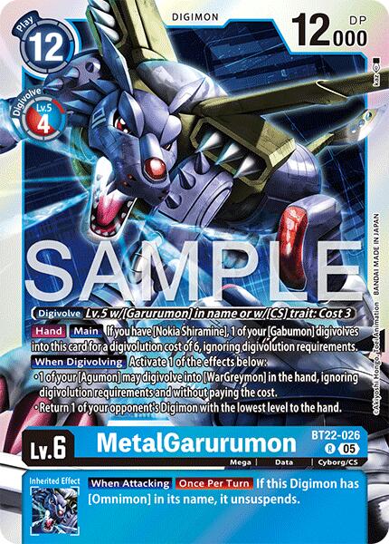 MetalGarurumon [BT22-026] [Cyber Eden] | Anubis Games and Hobby