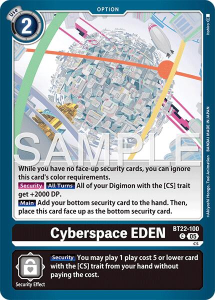 Cyberspace EDEN [BT22-100] [Cyber Eden] | Anubis Games and Hobby