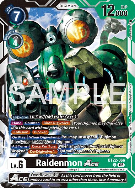 Raidenmon ACE [BT22-066] [Cyber Eden] | Anubis Games and Hobby