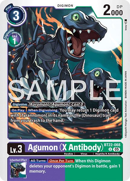 Agumon [BT22-068] (X Antibody) [Cyber Eden] | Anubis Games and Hobby