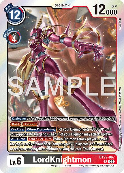 LordKnightmon [BT22-067] [Cyber Eden] | Anubis Games and Hobby