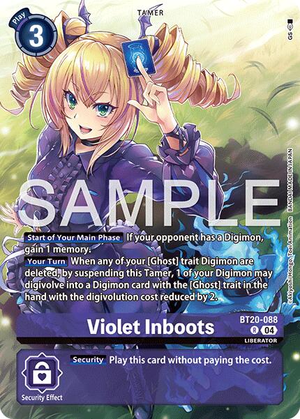 Violet Inboots [BT20-088] - BT20-088 (Digimon Liberator Debuggers Set) [Release Special Booster Ver.2.5 Promos] | Anubis Games and Hobby