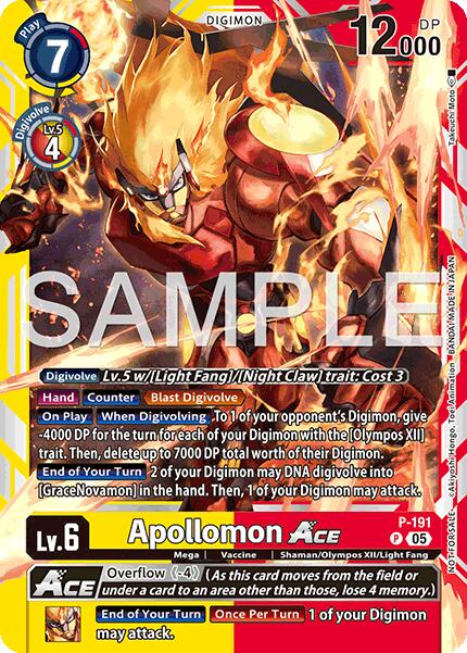 Apollomon ACE [P-191] (Store Tournament 2025 Vol.3 Participation Pack) [Promotional Cards] | Anubis Games and Hobby