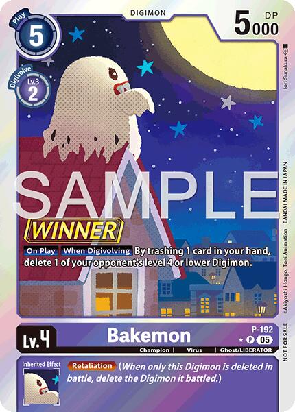 Bakemon [P-192] (Store Tournament 2025 Vol.3 Winner Pack) [Promotional Cards] | Anubis Games and Hobby