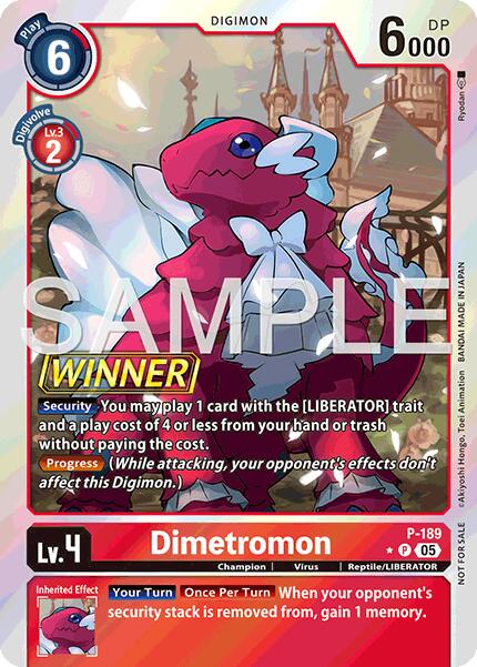 Dimetromon [P-189] (Store Tournament 2025 Vol.3 Winner Pack) [Promotional Cards] | Anubis Games and Hobby