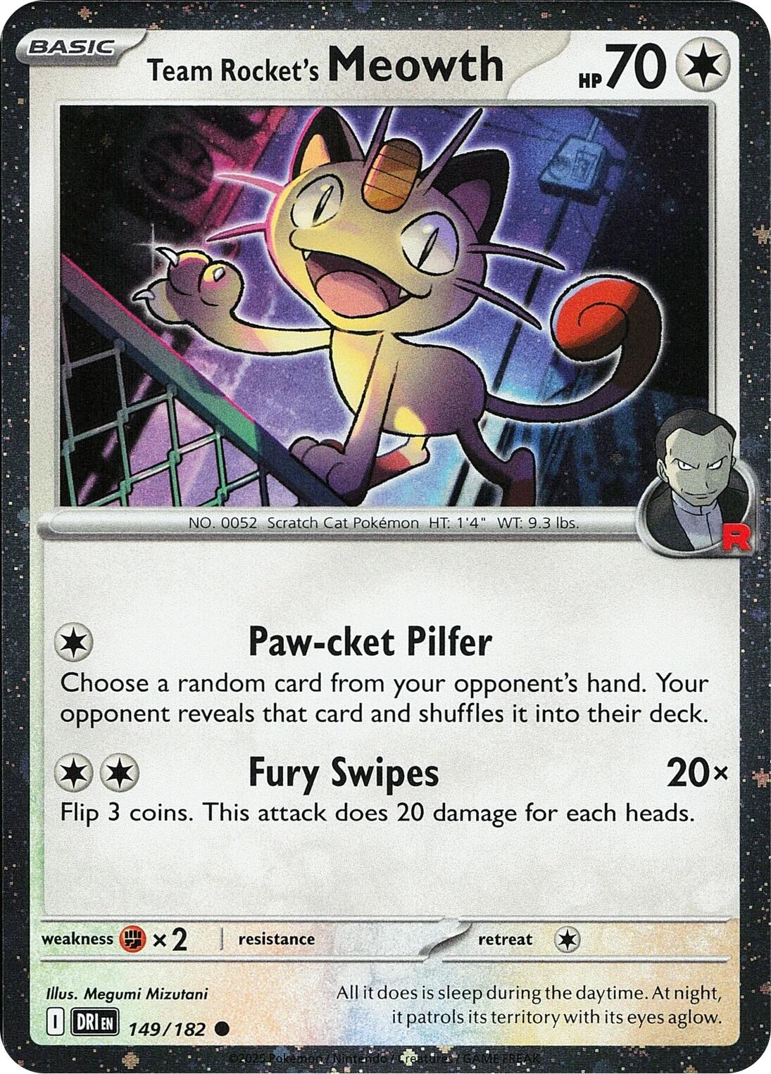 Team Rocket's Meowth (149/182) (Cosmos Holo) [Miscellaneous Cards] | Anubis Games and Hobby