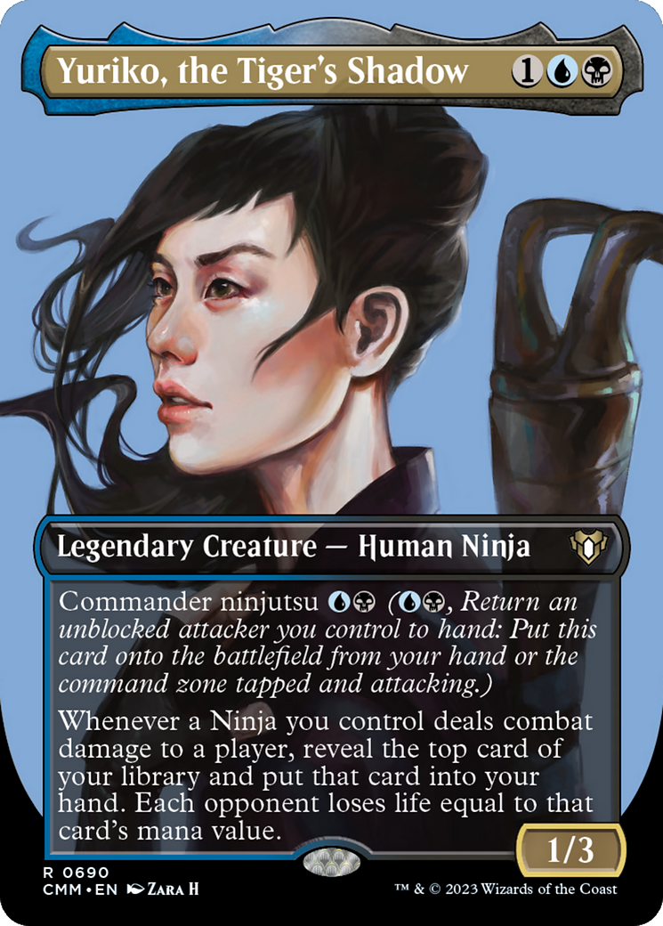 Yuriko, the Tiger's Shadow (Borderless Profile) [Commander Masters] | Anubis Games and Hobby