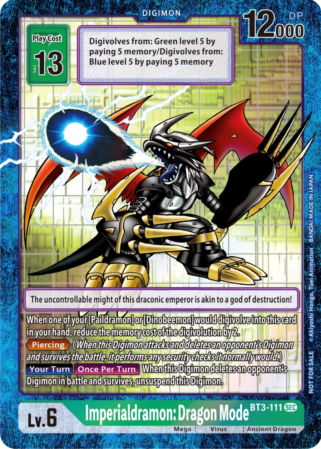 Imperialdramon: Dragon Mode [BT3-111] (Alternate Art) [Draconic Roar] | Anubis Games and Hobby