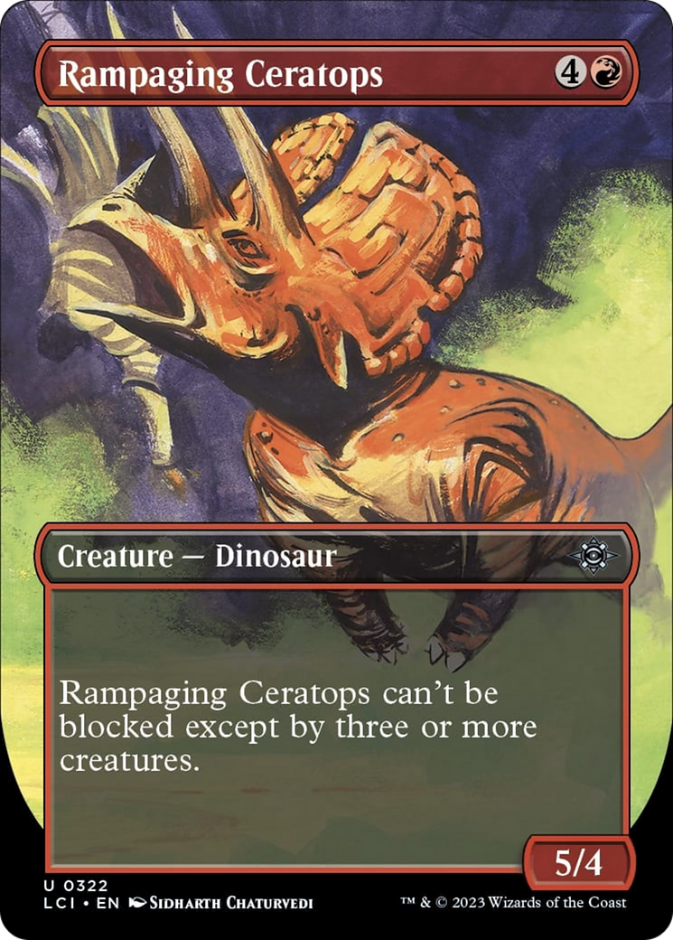 Rampaging Ceratops (Borderless) [The Lost Caverns of Ixalan] | Anubis Games and Hobby