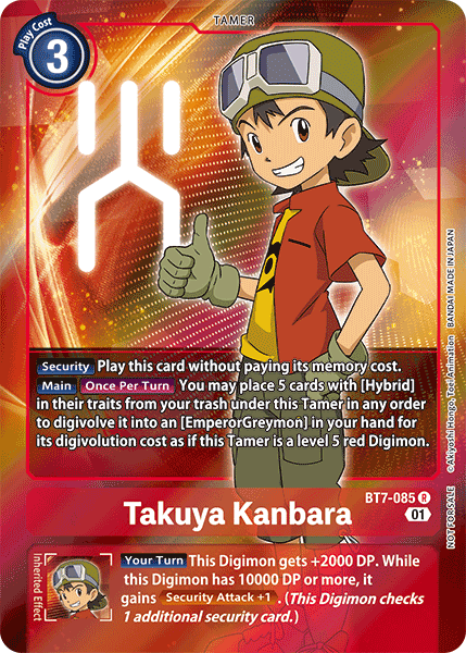 Takuya Kanbara [BT7-085] (Alternative Art - Box Topper) [Next Adventure] | Anubis Games and Hobby