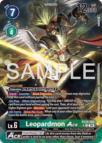 Leopardmon ACE [BT22-052] (Alternate Art) [Cyber Eden] | Anubis Games and Hobby