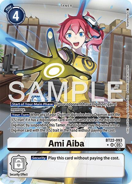 Ami Aiba [BT22-093] (Alternate Art) [Cyber Eden] | Anubis Games and Hobby