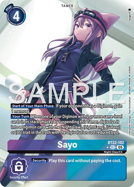 Sayo [BT22-102] (Alternate Art) [Cyber Eden] | Anubis Games and Hobby