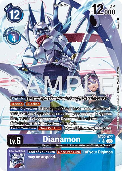 Dianamon [BT22-077] (Alternate Art) [Cyber Eden] | Anubis Games and Hobby