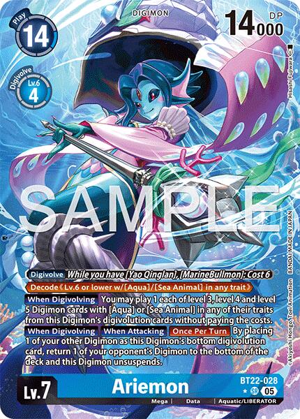 Ariemon [BT22-028] (Alternate Art) [Cyber Eden] | Anubis Games and Hobby