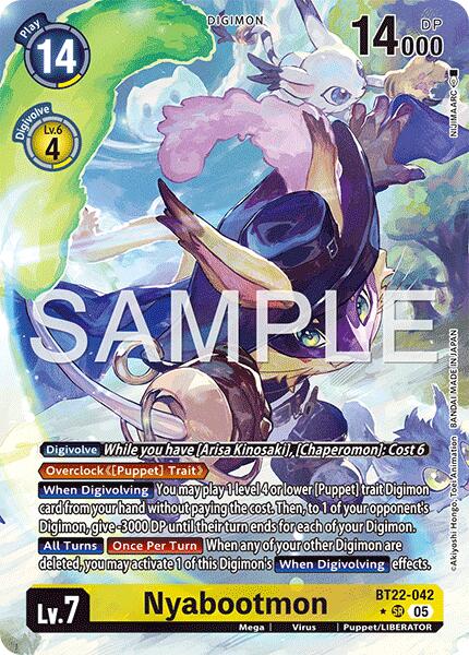 Nyabootmon [BT22-042] (Alternate Art) [Cyber Eden] | Anubis Games and Hobby